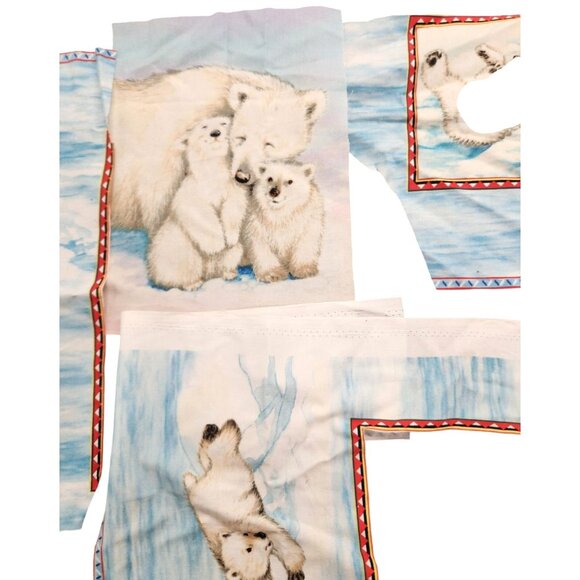 Polar Bear-Themed Cotton Fabric Quilt Squares Panel Bundle - Picture 11 of 16